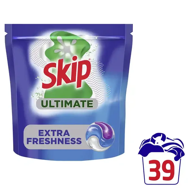 SKIP Ultimate Απορρυπαντικό Πλυντηρίου Ρούχων Extra Freshness 39 κάψουλες