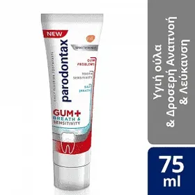 Parodontax Οδοντόκρεμα Gum + Breath White 75ml