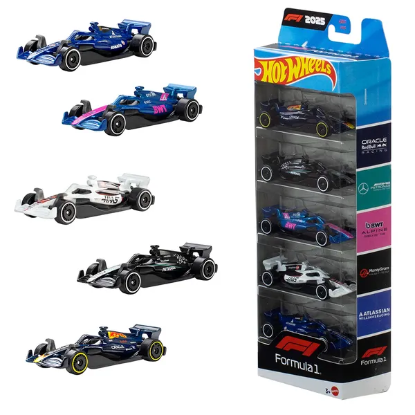 HOT WHEELS αυτοκινητάκια F1 (2026 ΟΜΑΔΕΣ) σετ των 5