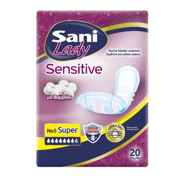 SANI Lady Discreet επιθέματα ακράτειας No4 extra 16 τεμαχίων