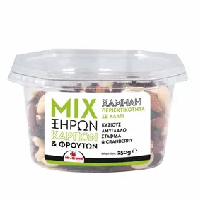 MrGrand Nuts Fruits Κάσιους Αμύγδαλο Σταφίδα Κράνμπερι 250γρ.