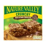 NATURE VALLEY Crunchy Μπάρες Δημητριακών με Βρώμη & Μαύρη Σοκολάτα 5x42g