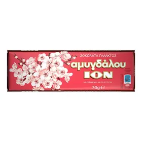 ION Σοκολάτα Γάλακτος Αμυγδάλου 70gr