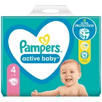 Pampers Πάνες Active Baby Giant Pack (76τεμ) Νο4