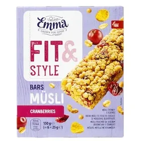EMMA Μπάρες Μούσλι με Κράνμπερι 6x25g