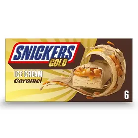 Snickers Gold Παγωτό Ice Bar Multi 6x40,8γρ. / 51ml.