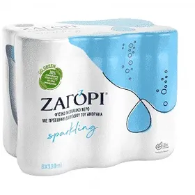 Ζαγόρι Ανθρακούχο Φυσικό Μεταλλικό Νερό 6x330ml