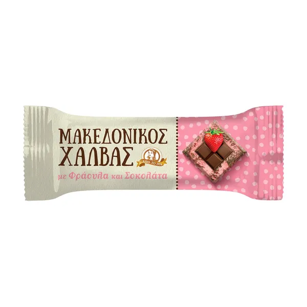 Χαλβάς ΜΑΚΕΔΟΝΙΚΟΣ με Φράουλα και Σοκολάτα Χωρίς γλουτένη 40g