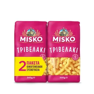 MISKO Μακαρόνι Τριβελάκι 2x500g
