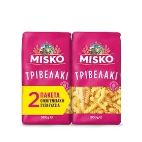 MISKO Μακαρόνι Τριβελάκι 2x500g