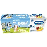 ΜΕΒΓΑΛ Bluey Παιδικό Γιαούρτι Μήλο-Αχλάδι-Μπανάνα 3x140gr