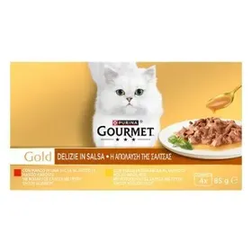GOURMET™ Gold Η Απόλαυση της Σάλτσας με Κοτοπουλο & Βοδινό 4x85g (πολυσυσκευασία)
