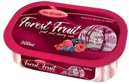 ΠΑΓΩΤΑ ΟΙΚΟΓΕΝΕΙΑΚΑ CHOCOLATE Triple Chocolate Flavor, CARAMEL with Roasted Almonds, FOREST FRUIT Fruit and Cherry mix 900ml