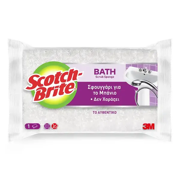 SCOTCH-BRITE Σφουγγαράκι για το Μπάνιο Λευκό