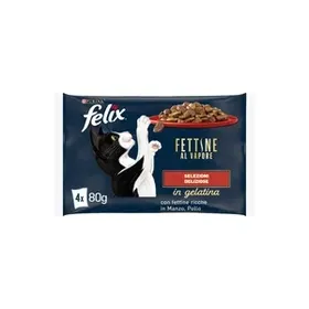 FELIX Βοδινό & Κοτόπουλο σε Ζελέ 4x80gr