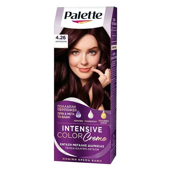 Schwarzkopf Palette Intensive Color Creme Βαφή Μαλλιών No4.26 Δαμασκηνί