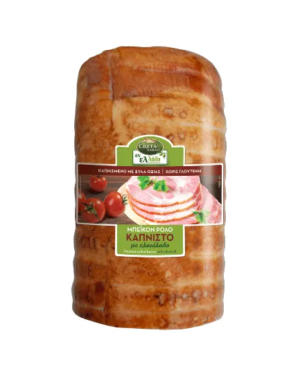 CRETA FARMS εν Ελλάδι μπέικον ρολό καπνιστό με ελαιόλαδο το κιλό