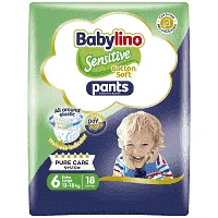 Babylino Πάνες Sensitive Cotton Soft Pants X-Large No6 13-18kg 18τεμ