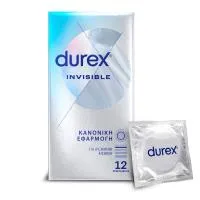 Durex Invisible Extra Sensitive Προφυλακτικά 12 Τεμ