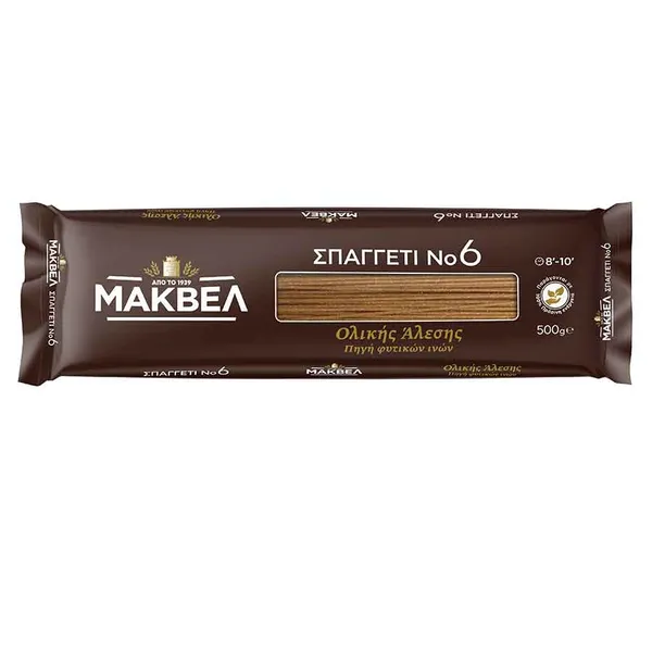 ολικής άλεσης 500γρ • σπαγγέτι Νο6 / πέννες ριγέ
