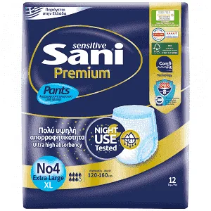 Sani Premium Pants Εσώρουχα Ακράτειας Ν.4 Extra Large 12τεμ