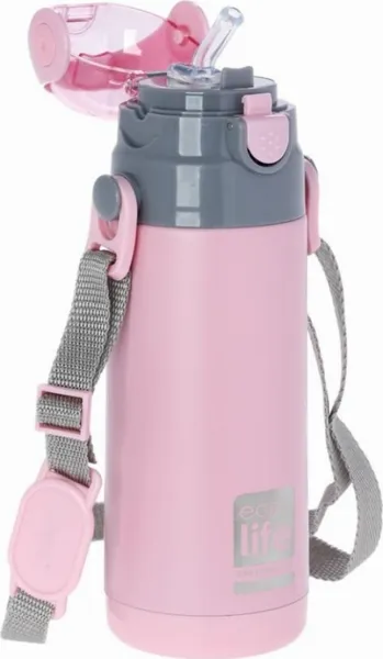 Παιδικό μεταλλικό θερμός 400ml (ροζ)