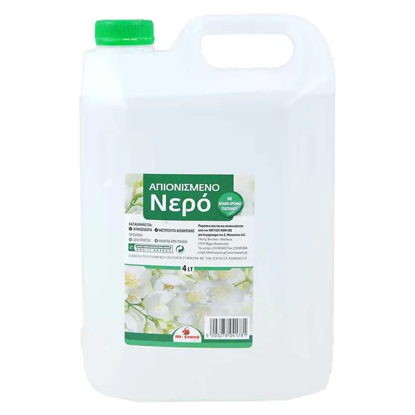 MrGrand Απιονισμένο Νερό Γιασεμί 4lt. (Μέγιστη Ποσότητα 5τεμ.)