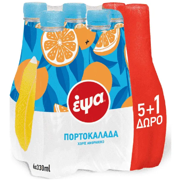 Πορτοκαλάδα Μπλε Pet 6X330ml 5+1 Δώρο
