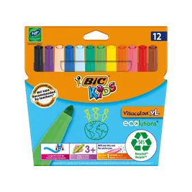 Μαρκαδόροι Ζωγραφικής BIC® KIDS Visacolor 12 τεμ.