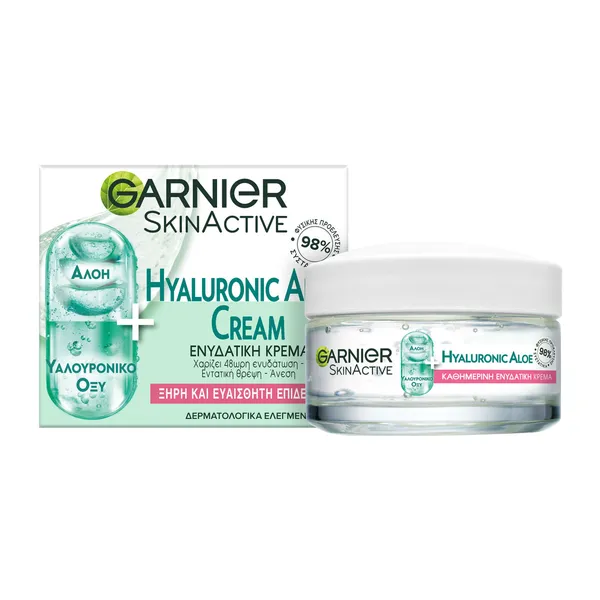 HYALURONIC ALOE CREAM ΕΝΥΔΑΤΙΚΗ ΚΡΕΜΑ ΓΙΑ ΕΥΑΙΣΘΗΤΕΣ ΕΠΙΔΕΡΜΙΔΕΣ