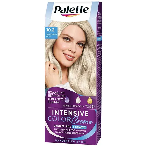 Schwarzkopf Palette Intensive Color Creme Βαφή Μαλλιών No10.2 Υπέρξανθο Φυμέ