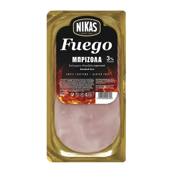Nikas Fuego Μπριζόλα Καπνιστή Χωρίς Γλουτένη 160gr