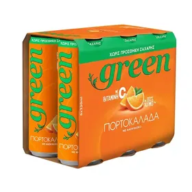 Green Πορτοκαλάδα Με Στέβια Χωρίς Ζάχαρη 6x330ml.