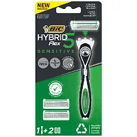 Bic Hybrid Flex 5 Sensitive Ξυριστική Μηχανή +2 Ανταλλακτικά