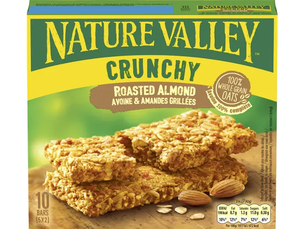 Μπάρες δημητριακών crunchy roasted almonds Κάθε συσκ. 5 x 42 g