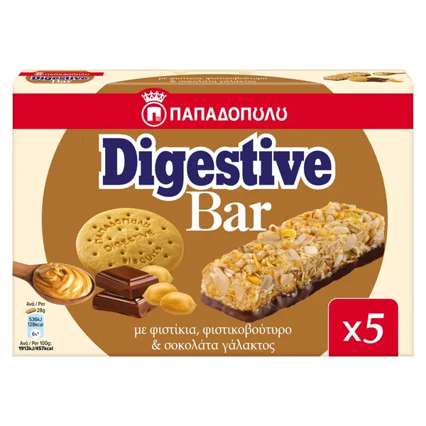 Μπάρες Δημητριακών Digestive Φιστικοβούτυρο