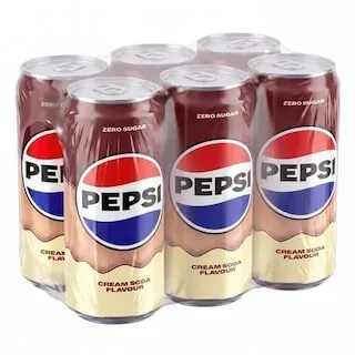 PEPSI Αναψυκτικό Cola Cream Soda Zero Κουτί 6x330ml
