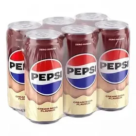 PEPSI Αναψυκτικό Cola Cream Soda Zero Κουτί 6x330ml