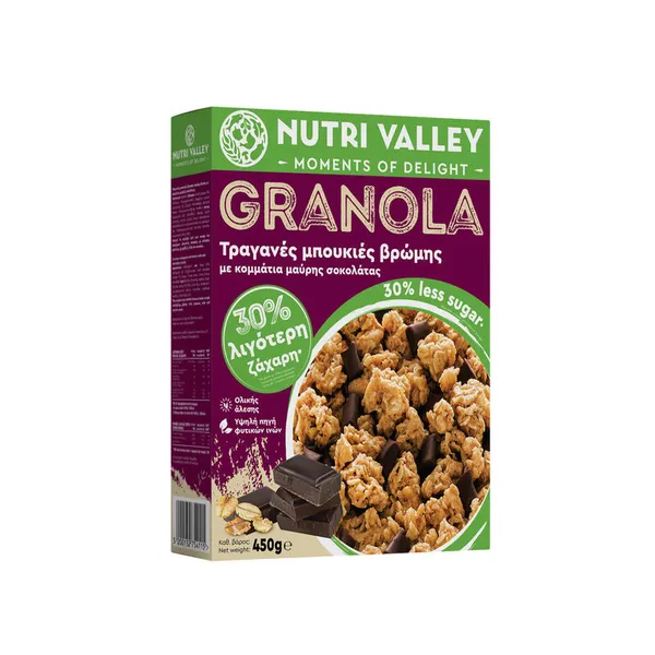 Τραγανές μπουκιές βρώμης NUTRI VALLEY GRANOLA SPECULOOS 450gr
