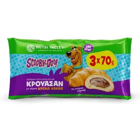Nutri Valley Κρουασάν Βod Κρέμα Κακάο 3x70γρ.