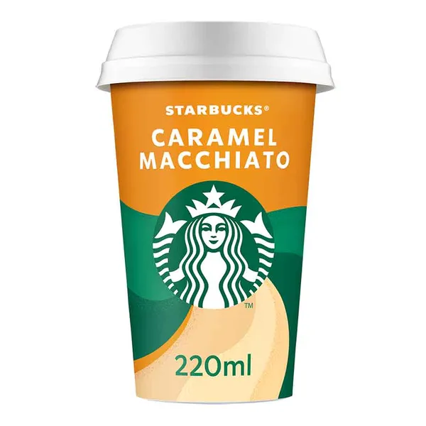 Ρόφημα γάλακτος με καφέ STARBUCKS latte, caramel macchiato 220ml