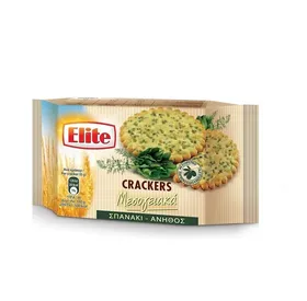Elite Crackers Μεσογειακά Σπανάκι Άνηθο 150g