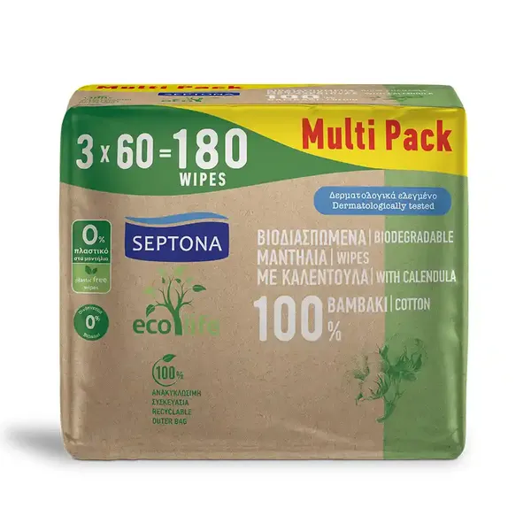 Septona Eco Life Μωρομάντηλα 3x60τεμ.