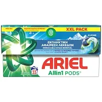 Ariel All in 1 Απορρυπαντικό Πλυντηρίου Ρούχων Κάψουλες Alpine 33Μεζ