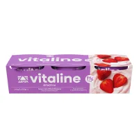 VITALINE Επιδόρπιο Γιαουρτιού Φράουλα 3x180g