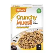 BONORA Crunchy Muesli High Protein με Βρώμη Μπανάνα & Μαύρη Σοκολάτα 500g