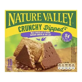 NATURE VALLEY Μπισκότα Βρώμης Crunchy Dipped Σοκολάτα Γάλακτος 8x20g