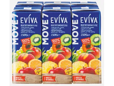 Χυμός πολυβιταμινούχος 9 φρούτα 100% 6x250ml
