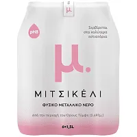 MITSIKELI Φυσικό Μεταλλικό Νερό 1,5 lt 6 τεμ.