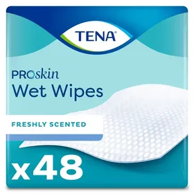 TENA Υγρά Μαντηλάκια 30x20cm 48 Τεμάχια